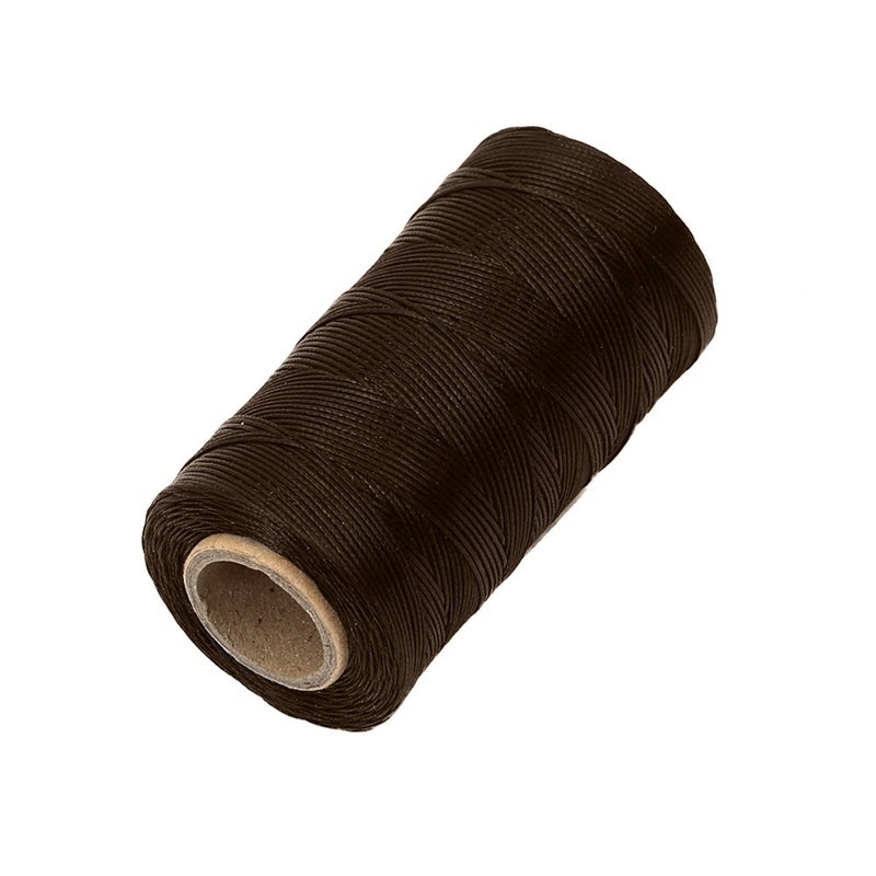Tenn Well 328Yards 150D 1MM Waxed Thread, Flat Sewing Wax Sail Kit with Needles for Leather DIY Project(Brown) - Image 2
